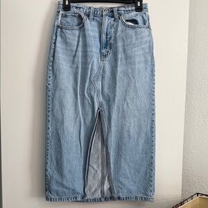 Abercrombie & Fitch Blue Denim Pencil Skirt